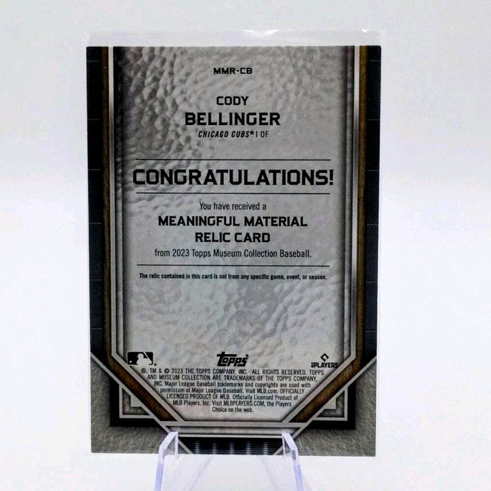 2023 Topps Museum Relic Card Cody Bellinger #MMR-CB SP /25 - Picture 4 of 5